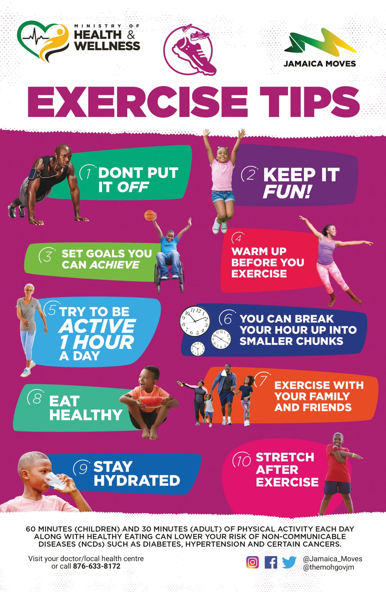 Physical Activity Flyers And Posters Ministry Of Health And Wellness Jamaica